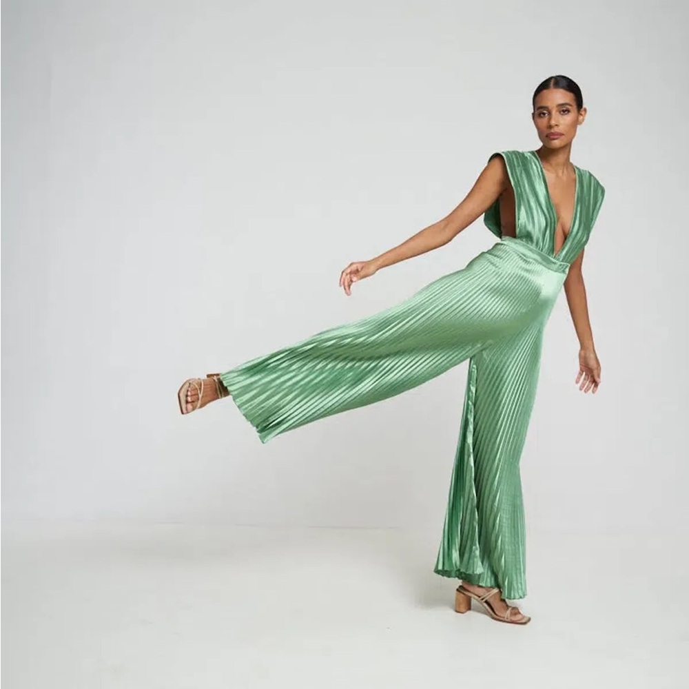LIDEE GALA JUMPSUIT IN SEA FOAM GREEN